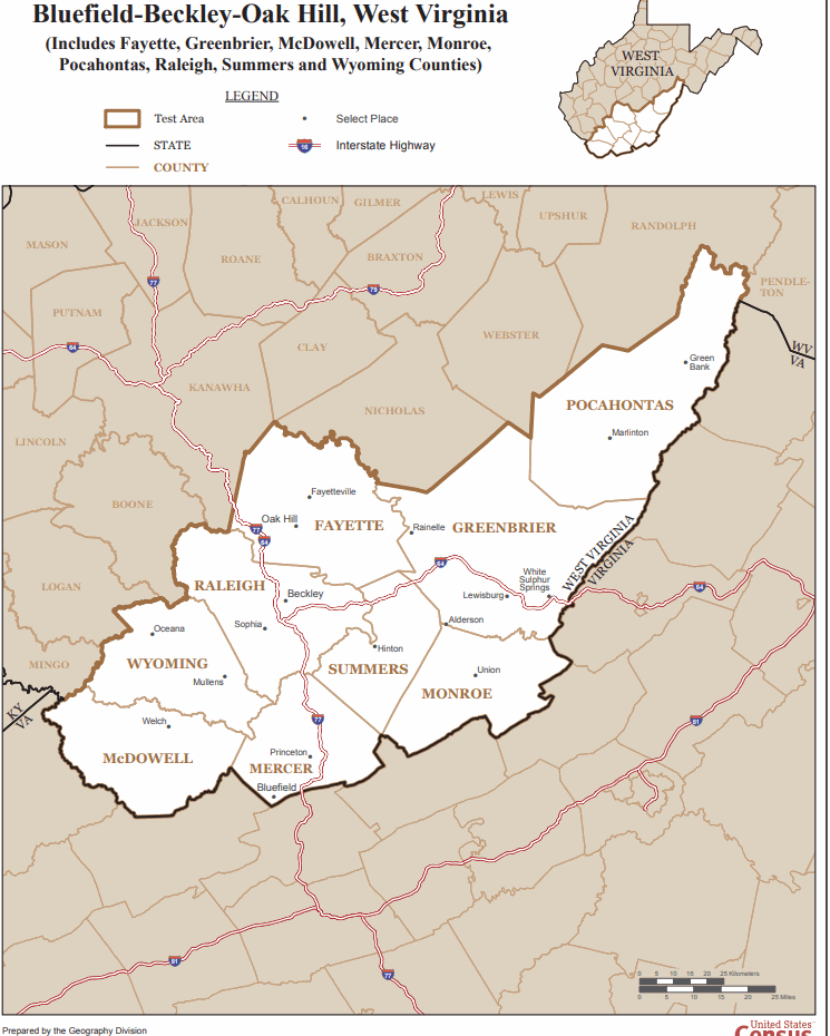 Census Bureau Selects Nine WV Counties for the 2020 Cen